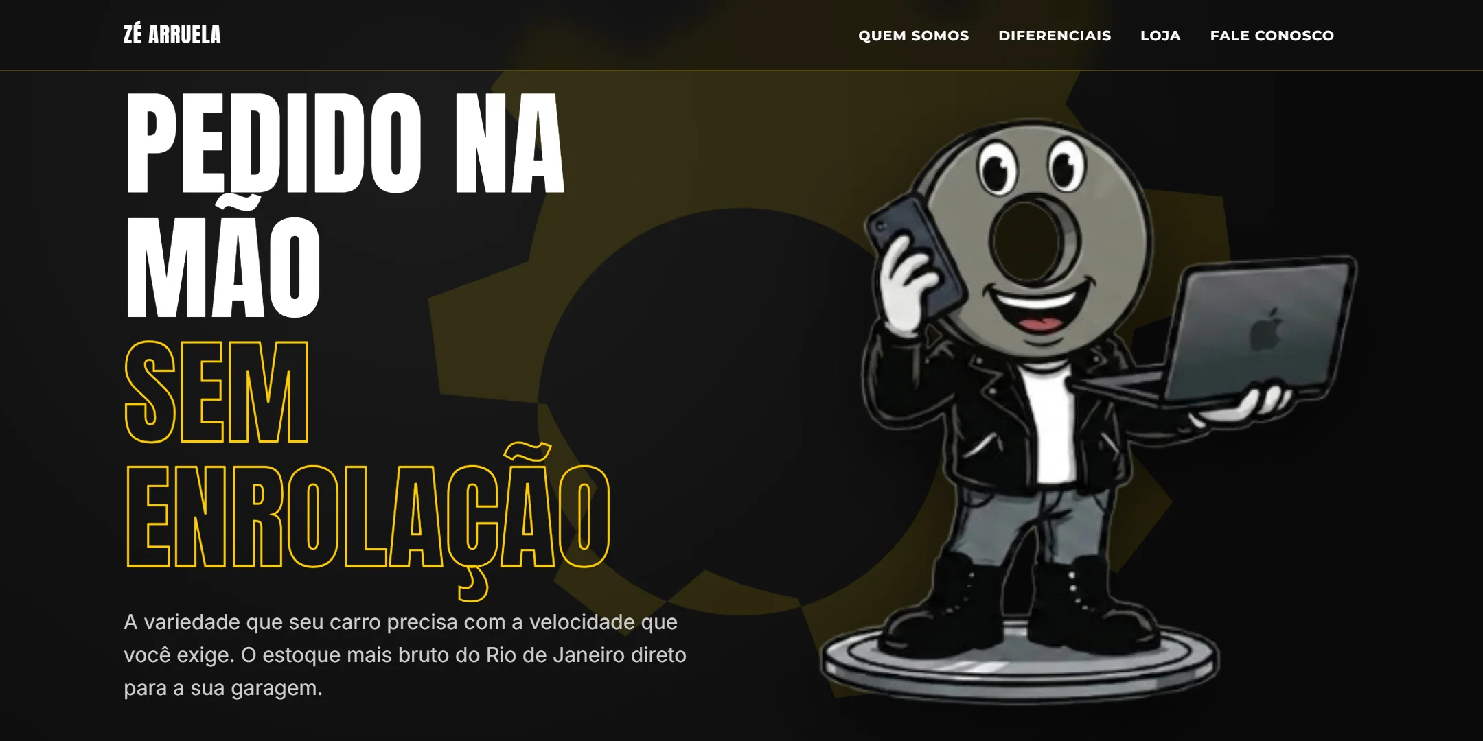 Home do site da Zé Arruela Auto Peças